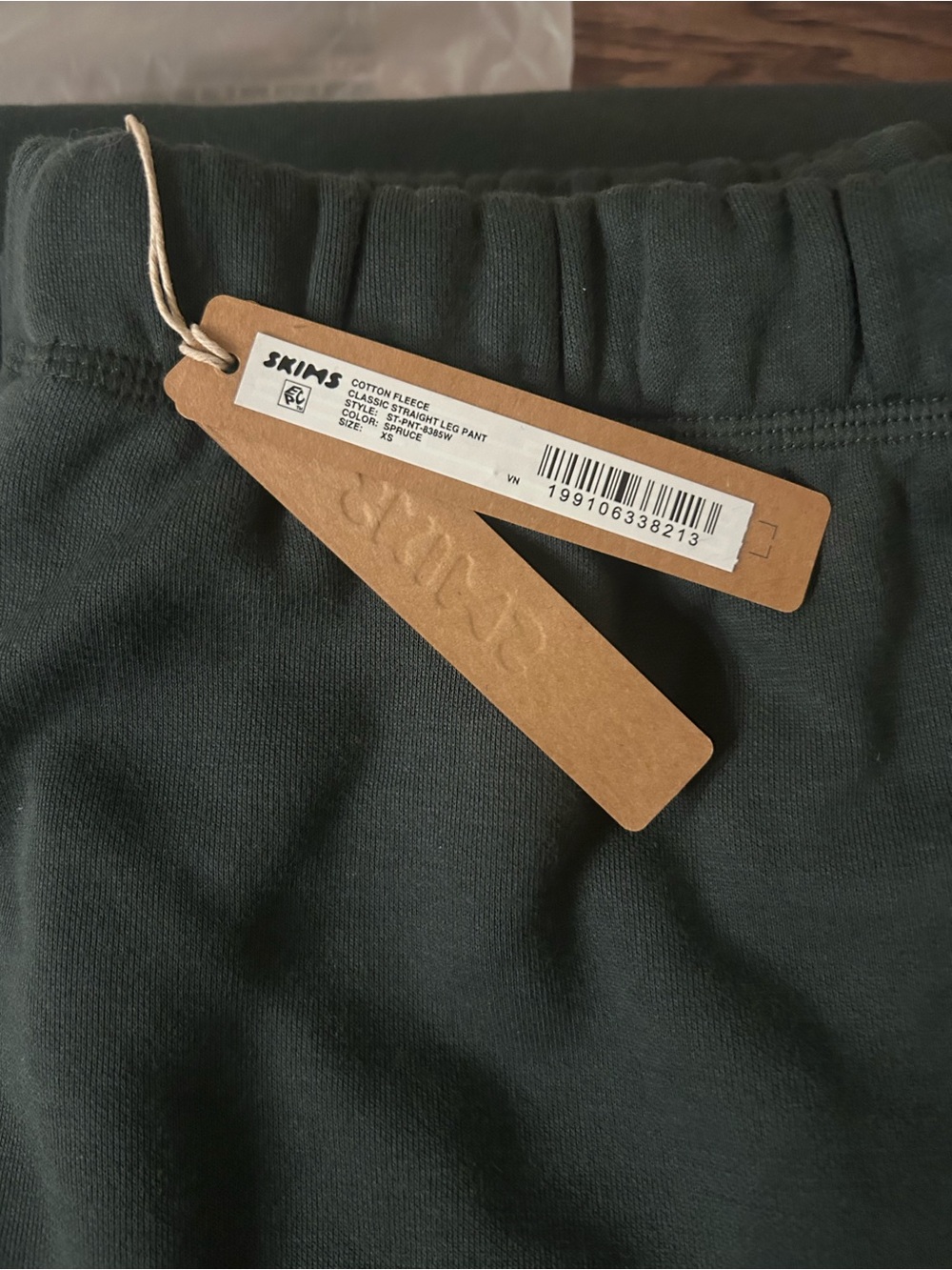 SKIMS Cotton Fleece Classic Straight Leg Pant NWT XS - Picture 8 of 11